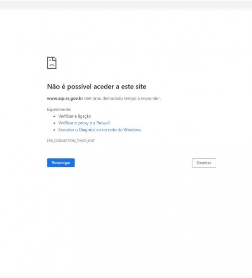 Sites relacionados ao governo do RS ficam indisponíveis.